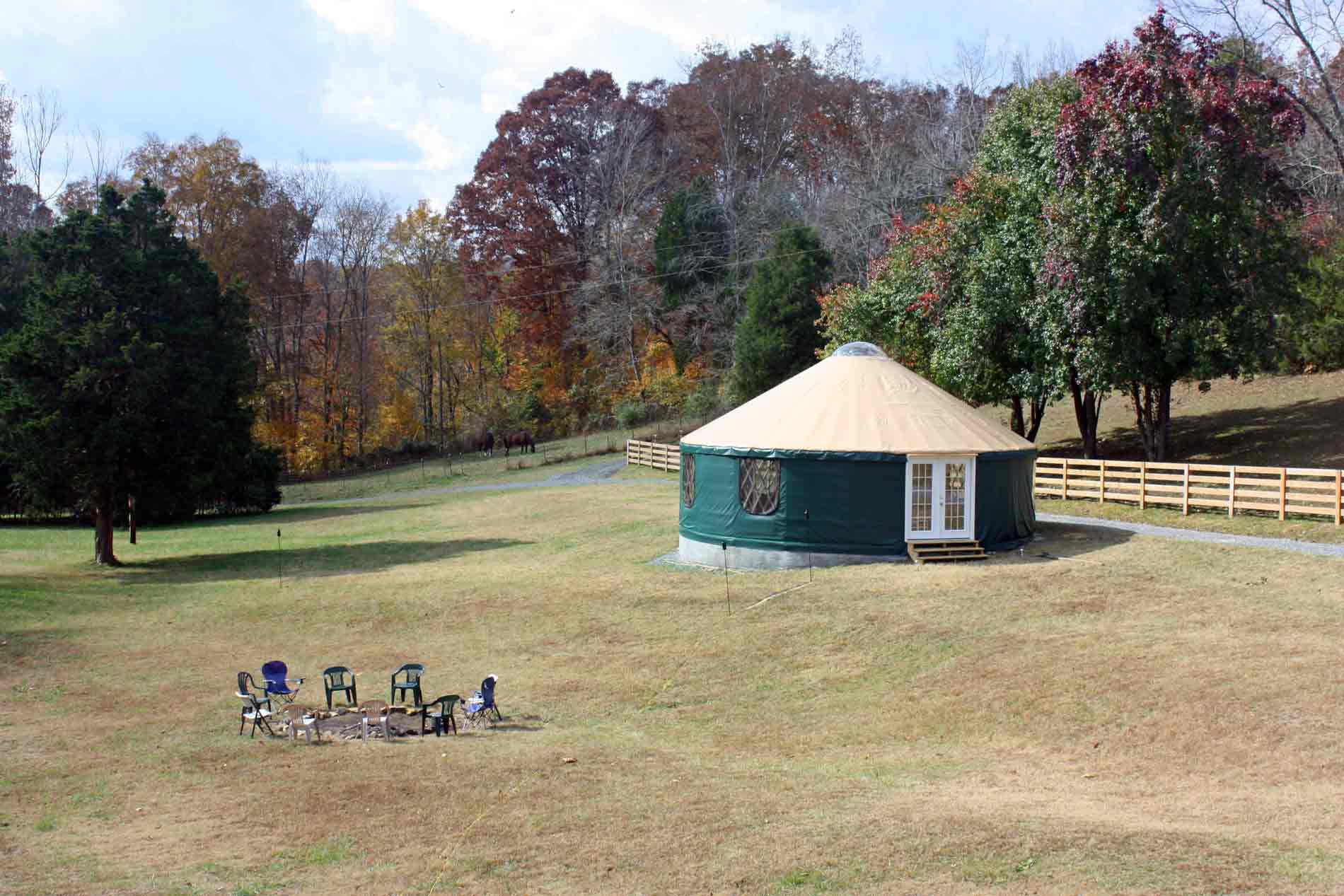 Yurt-in-field